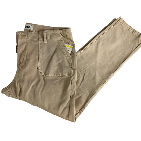 Paige Mayslie Straight Ankle Jeans | Womens 34, Vtg Warm Sand NEW - Picture 15 of 15